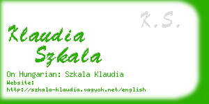 klaudia szkala business card